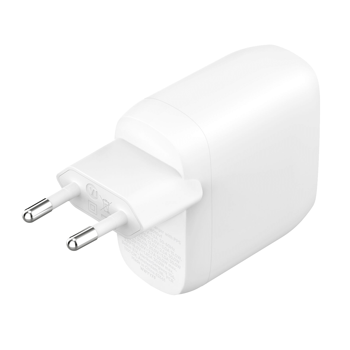 Φορτιστής Ταξιδίου BELKIN Boost Charge Dual USB-C με PPS και PD 60W Λευκό - 2