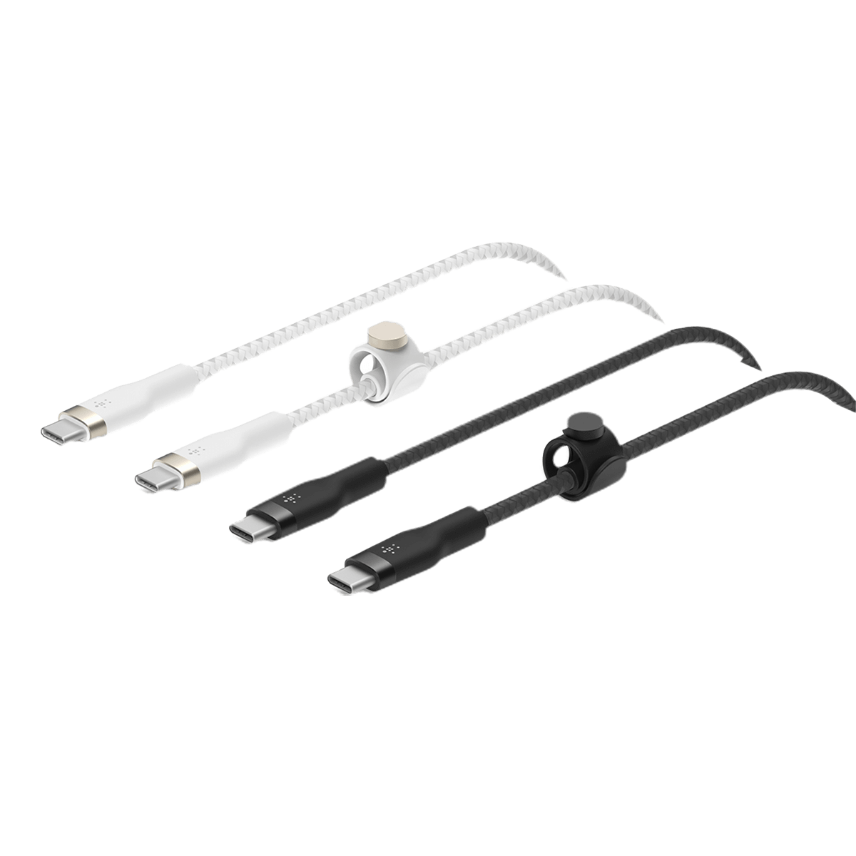 Καλώδιο BELKIN Boost Charge Pro Flex Braided USB Type-C σε USB Type-C 1 Μέτρο (2 Τεμάχια) Λευκό/ Μαύρο