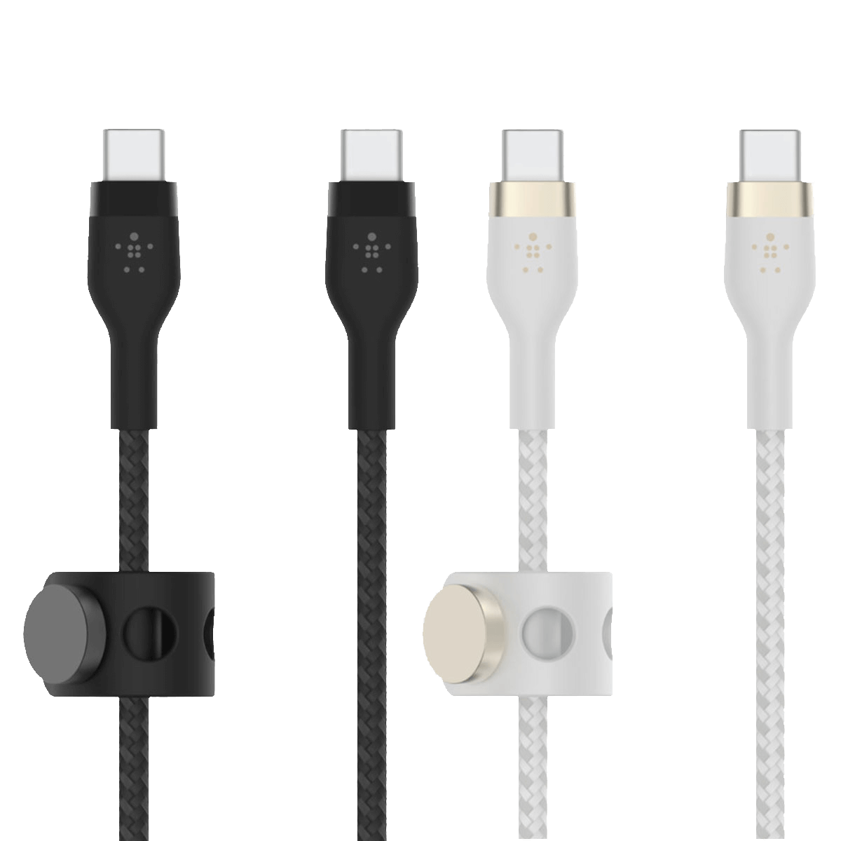 Καλώδιο BELKIN Boost Charge Pro Flex Braided USB Type-C σε USB Type-C 1 Μέτρο (2 Τεμάχια) Λευκό/ Μαύρο - 2