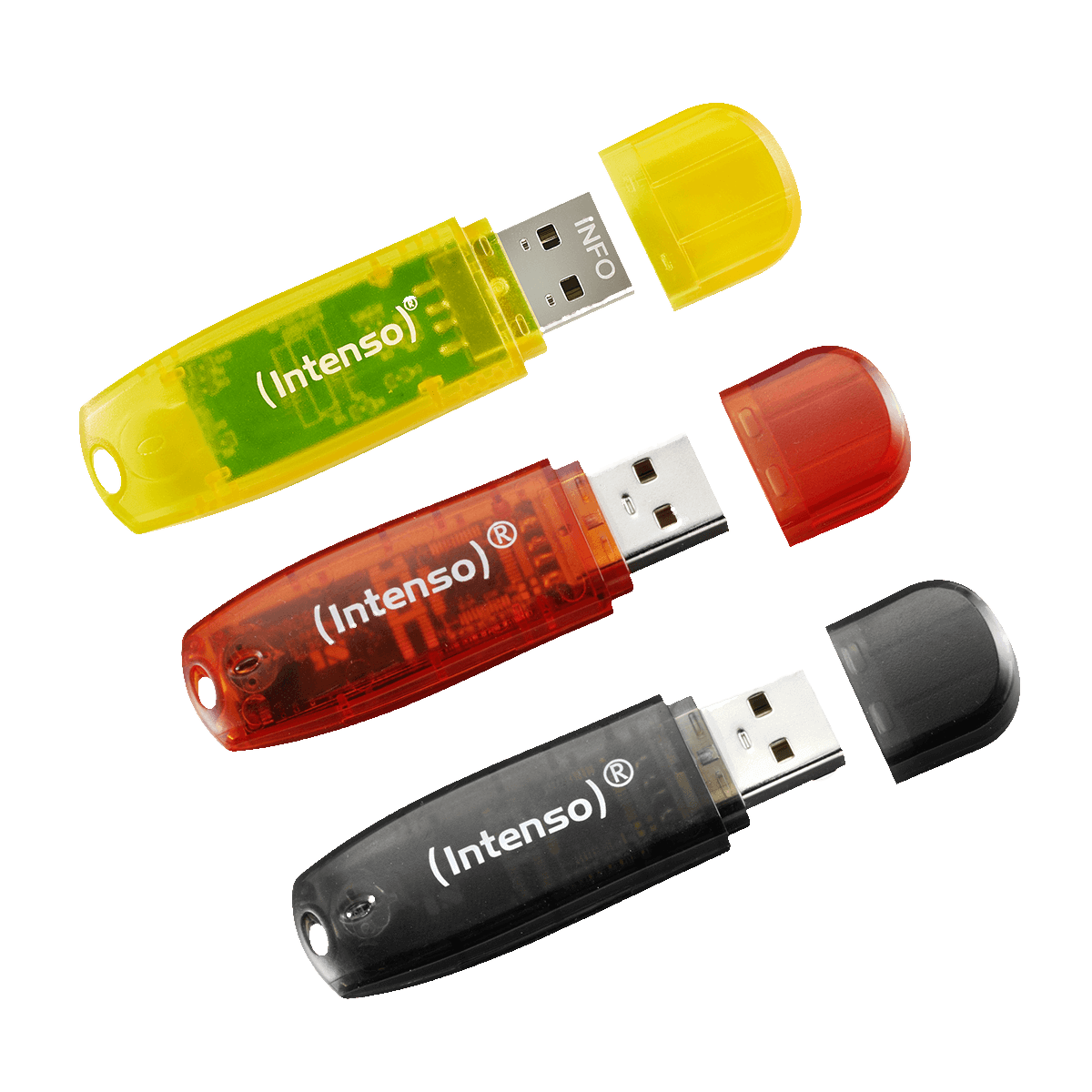 Μνήμη USB 2.0 INTENSO Rainbow Line 32GB (3 Τεμάχια) - 2