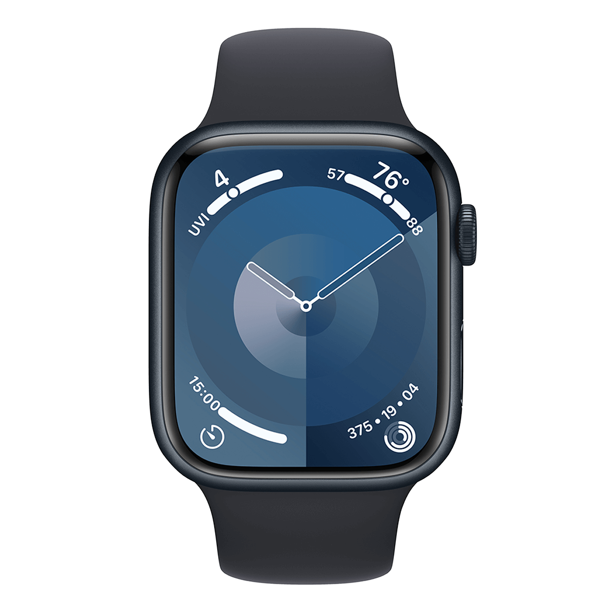 APPLE Watch Series 9 GPS 45mm Midnight Aluminium Case με Midnight Sport Band Medium/ Large Smartwatch