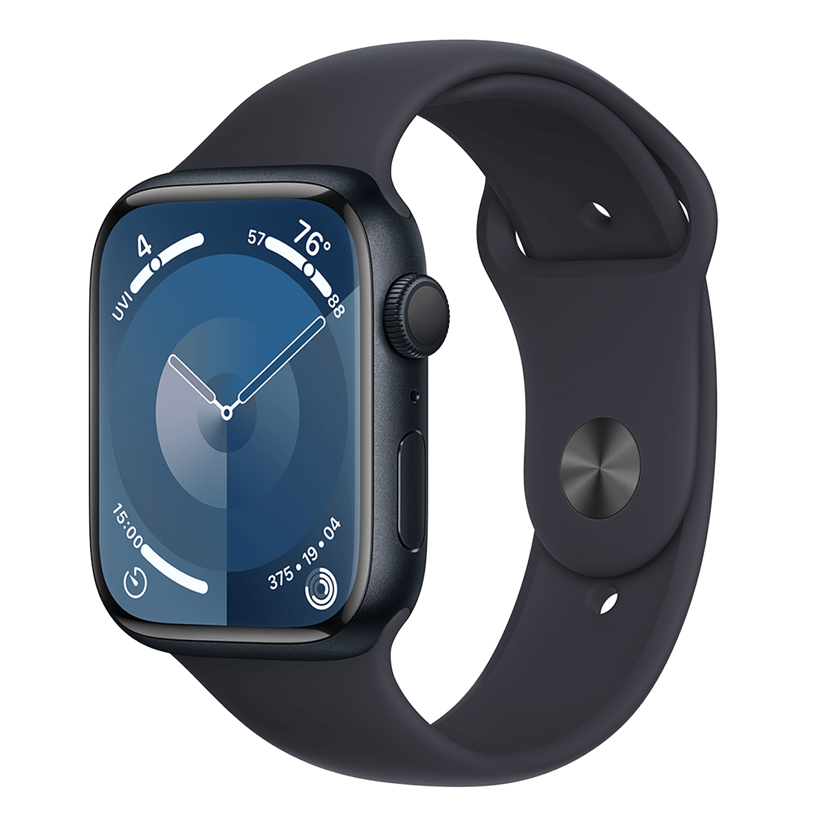 APPLE Watch Series 9 GPS 45mm Midnight Aluminium Case με Midnight Sport Band Small/ Medium Smartwatch - 2