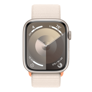 APPLE Watch Series 9 GPS 41mm Starlight Aluminium Case με Starlight Sport Loop Smartwatch