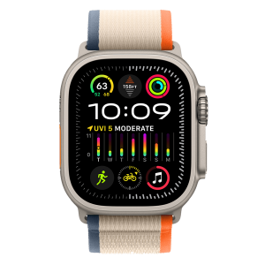 APPLE Watch Ultra 2 GPS + Cellular 49mm Titanium Case με Orange/ Beige Trail Loop Small/ Medium Smartwatch