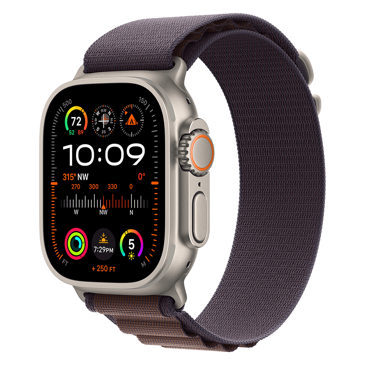 APPLE Watch Ultra 2 GPS + Cellular 49mm Titanium Case με Indigo Alpine Loop Medium Smartwatch - 2