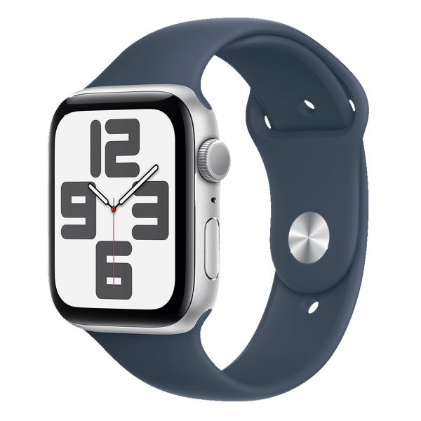 APPLE Watch SE GPS 44mm Silver Aluminium Case Storm Blue Sport
