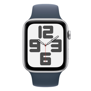 APPLE Watch SE GPS 44mm Silver Aluminium Case με Storm Blue Sport Band Small/ Medium Smartwatch
