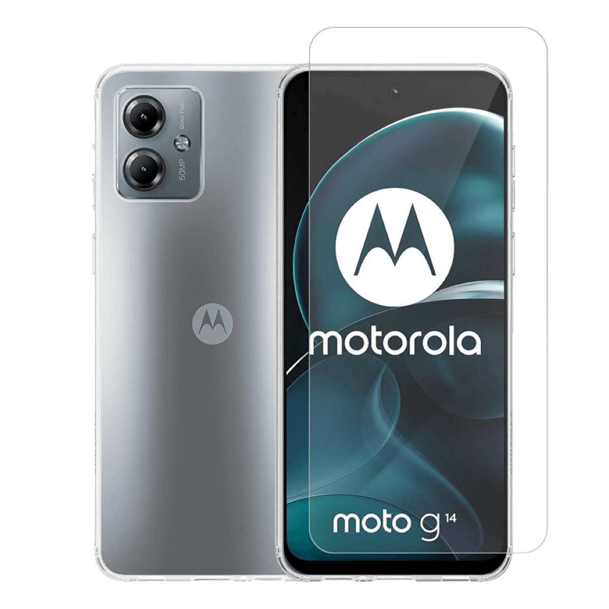 Διάφανη Θήκη + Γυαλί Προστασίας Οθόνης COSY για MOTOROLA moto g14 4G