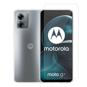 Διάφανη Θήκη + Γυαλί Προστασίας Οθόνης COSY για MOTOROLA moto g14 4G