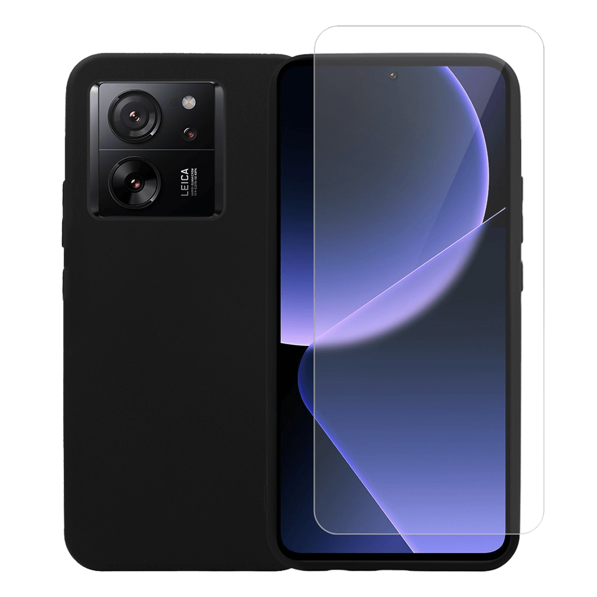 Θήκη Matte + Γυαλί Προστασίας Οθόνης COSY για XIAOMI 13T Pro Μαύρη