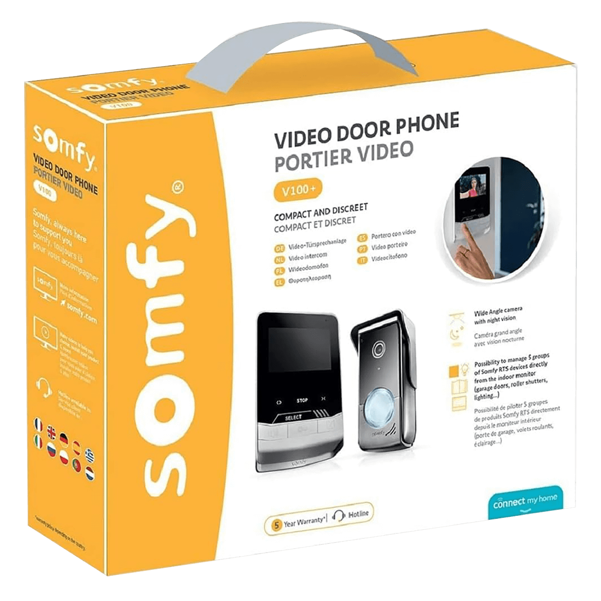 SOMFY V100+ Θυροτηλεόραση Ασημί - 2