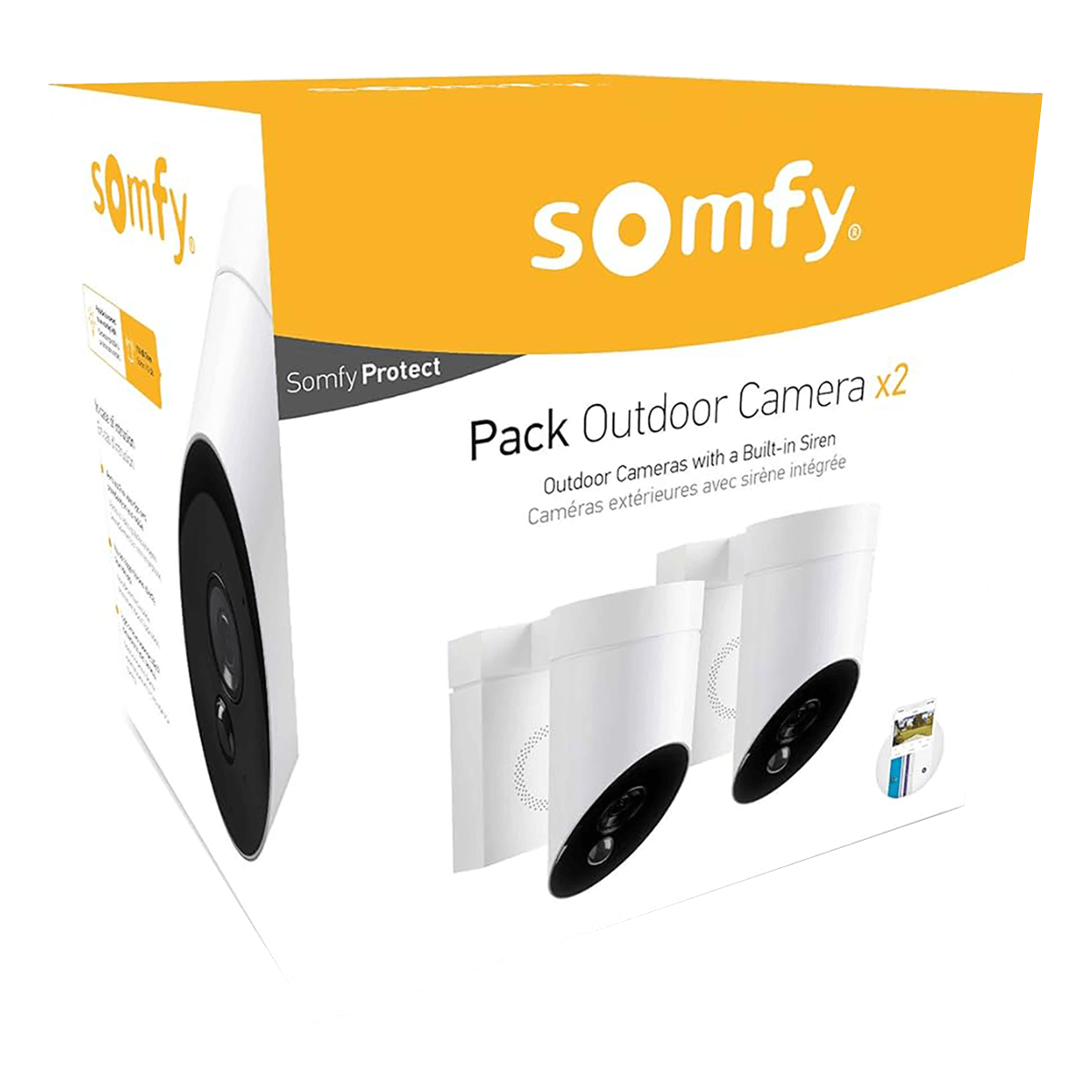 SOMFY Outdoor Camera με Σειρήνα Εξωτερική Κάμερα (2 Τεμάχια) Λευκή - 2