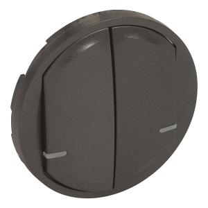 LEGRAND Celiane Πλακίδιο Διπλού Διακόπτη Ρολών Graphite