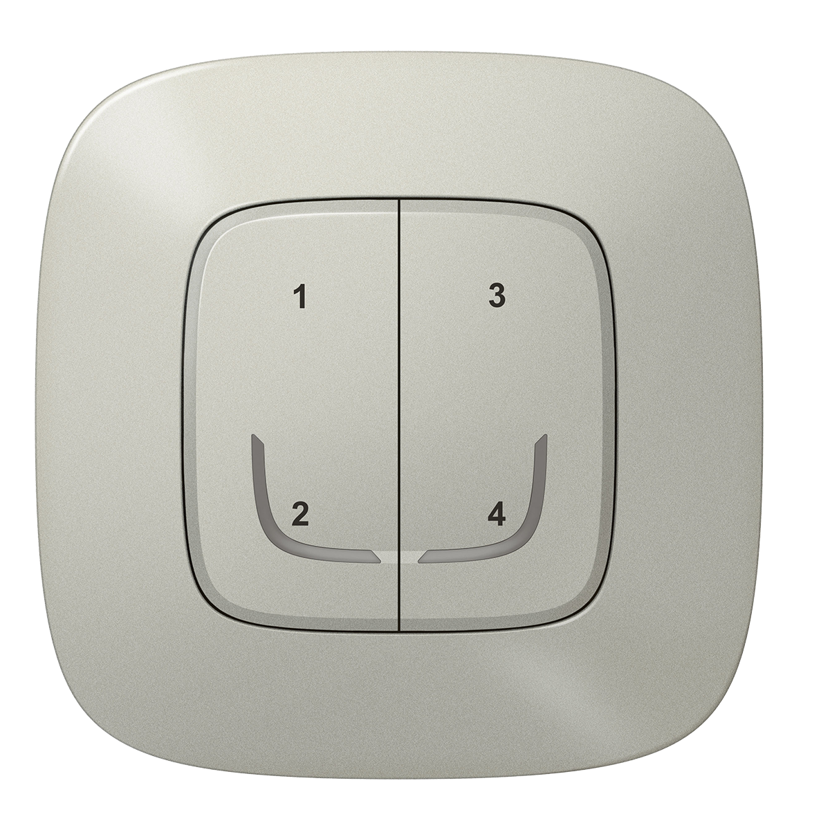 LEGRAND Valena Allure Ασύρματος Διακόπτης 4 Σεναρίων with Netatmo Aluminium