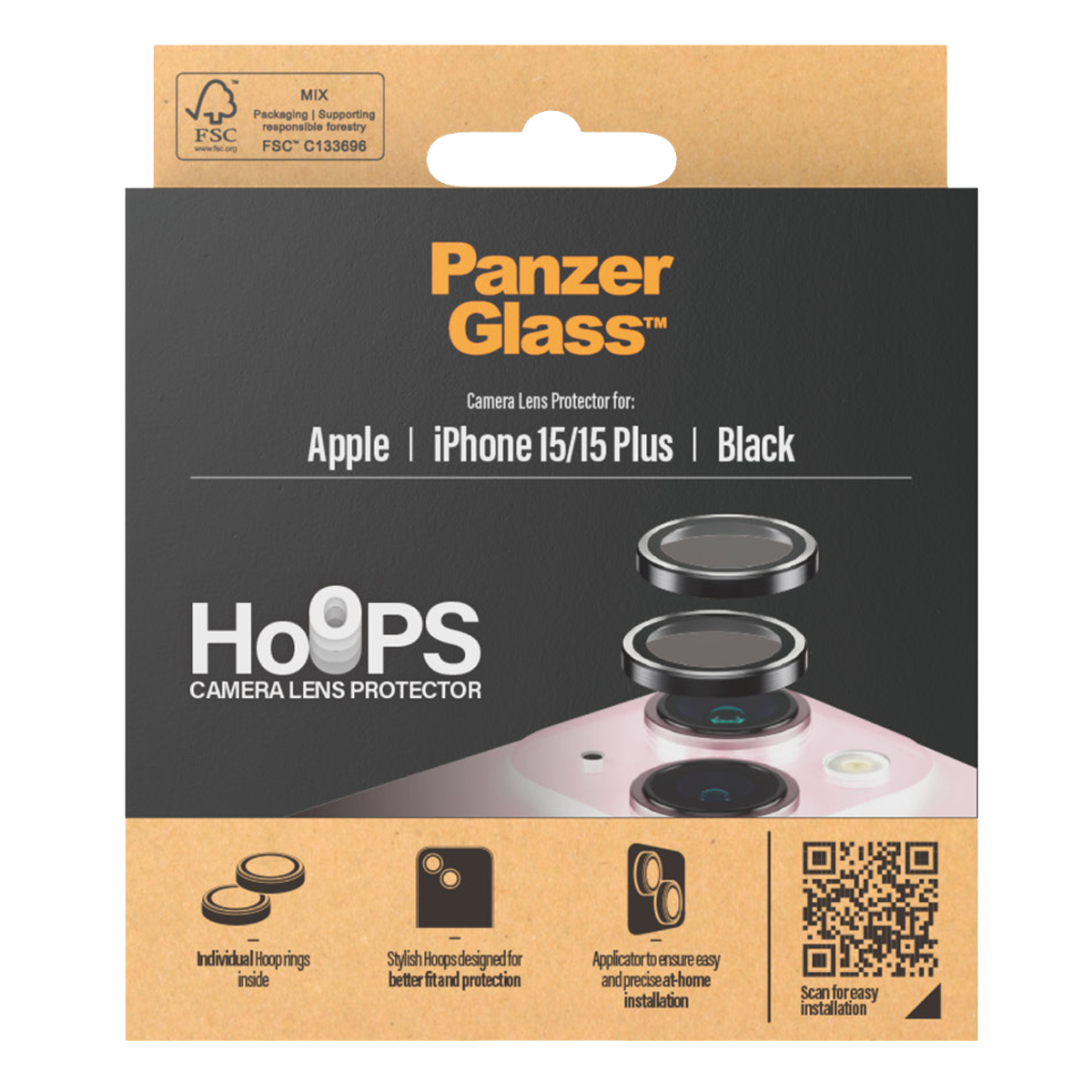 Φακοί Προστασίας Κάμερας με Πλαίσιο PANZERGLASS Hoops για iPhone 15/ 15 Plus - 4