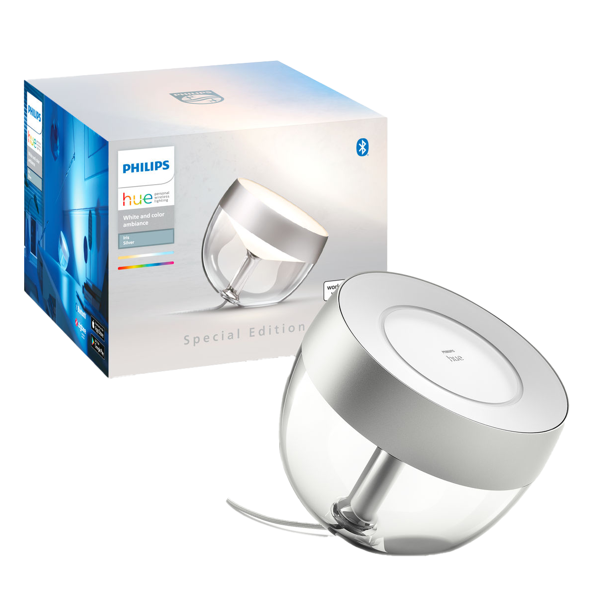 PHILIPS Hue Iris Gen 4 Έξυπνο Επιτραπέζιο Φωτιστικό Ασημί