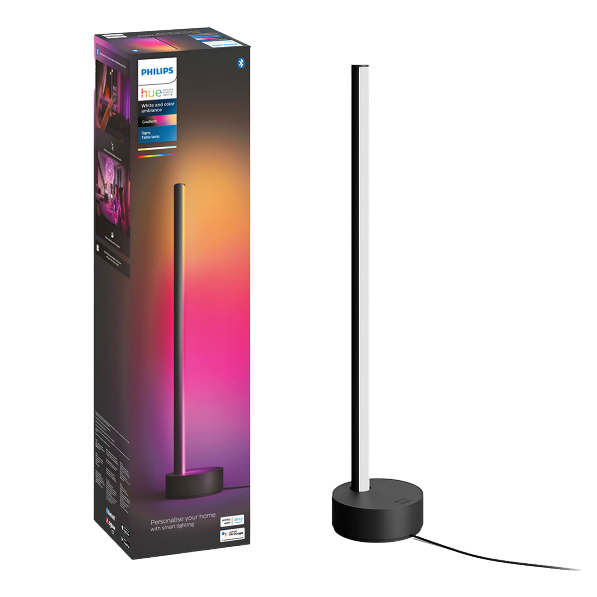 PHILIPS Hue White & Color Ambiance Επιτραπέζιο Φωτιστικό Gradient Signe Μαύρο