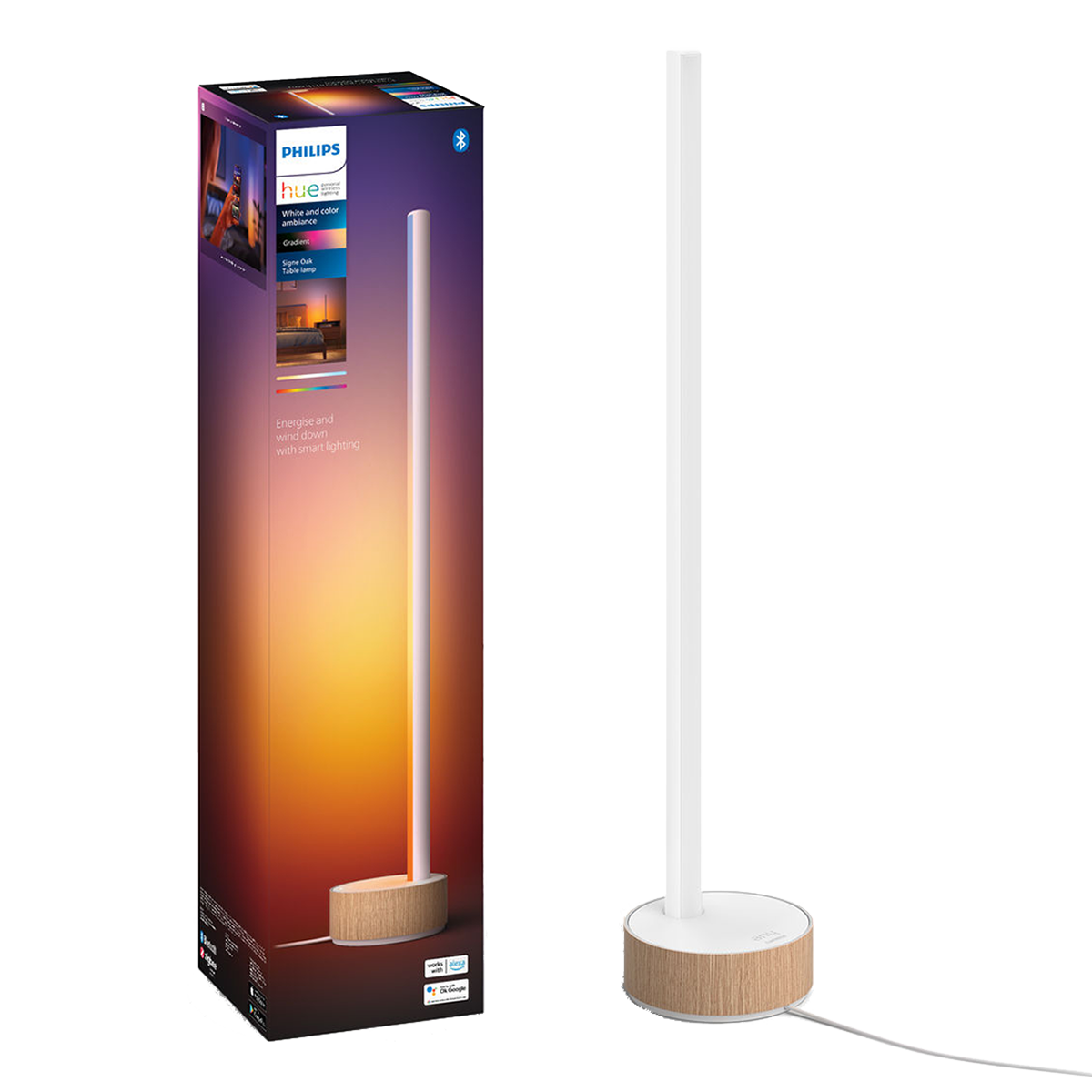 PHILIPS Hue White & Color Ambiance Επιτραπέζιο Φωτιστικό Gradient Signe Oak