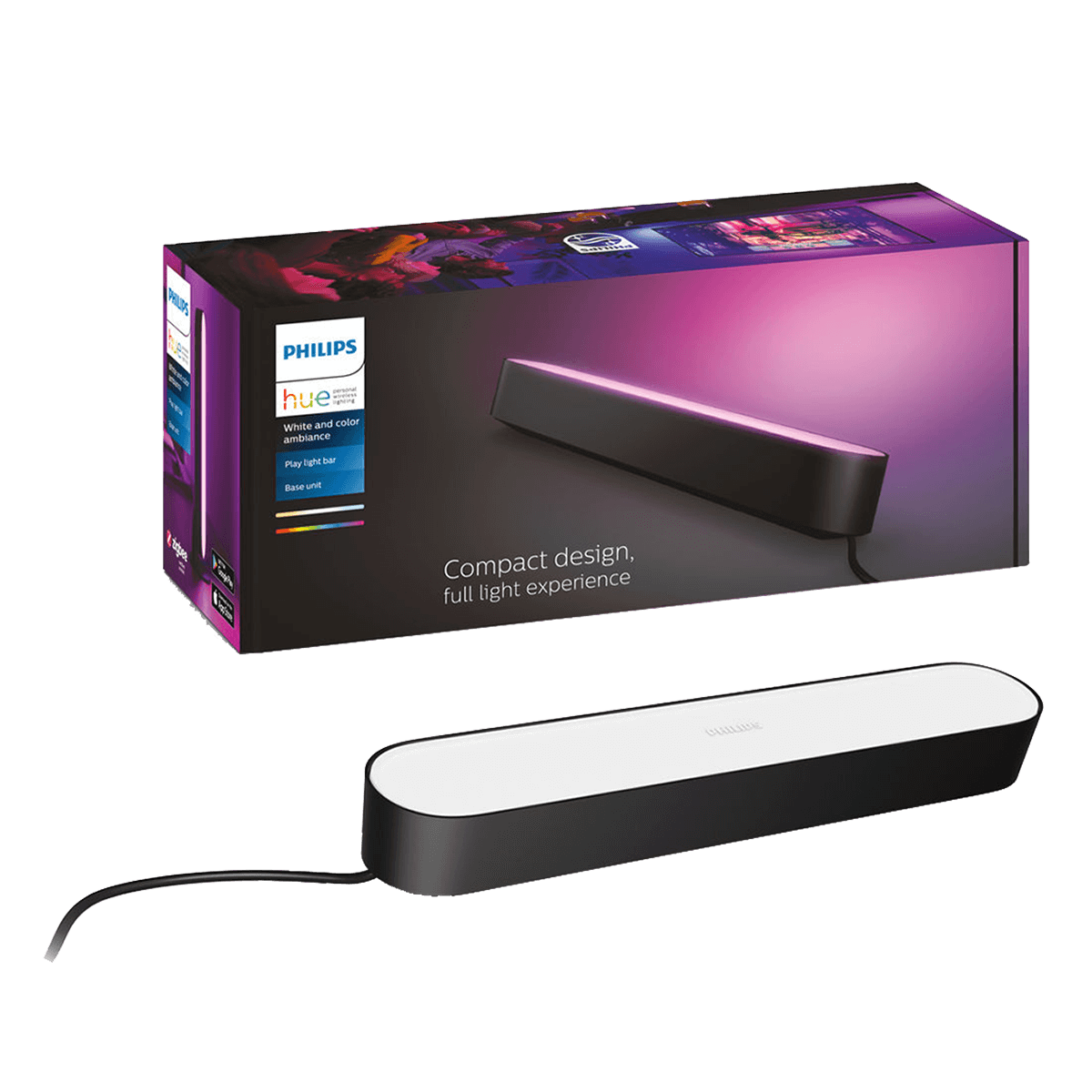 PHILIPS Hue White & Color Ambiance Μπάρα Φωτισμού Play Μαύρο