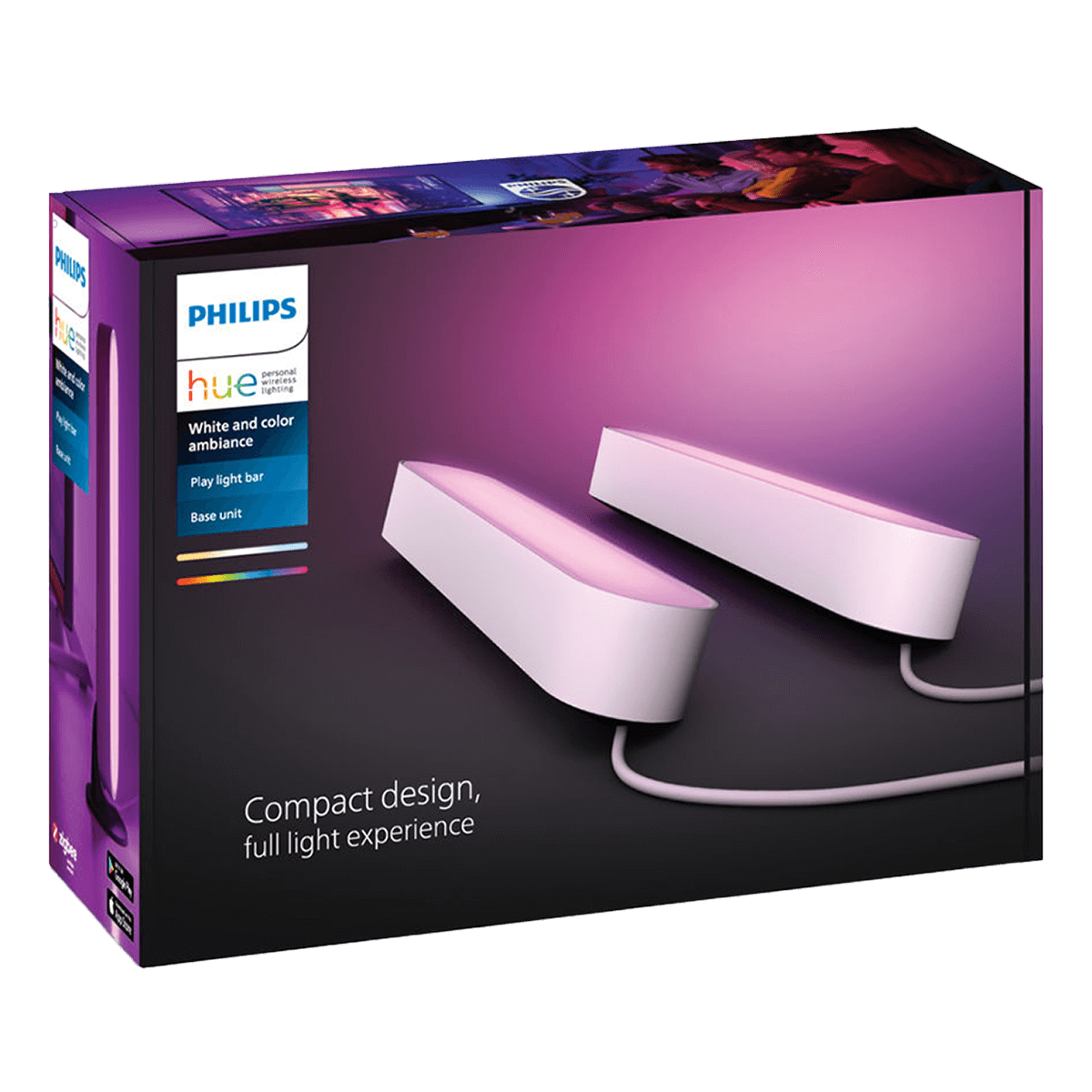 PHILIPS Hue White & Color Ambiance Μπάρα Φωτισμού Play (2 Τεμάχια) Λευκό - 3