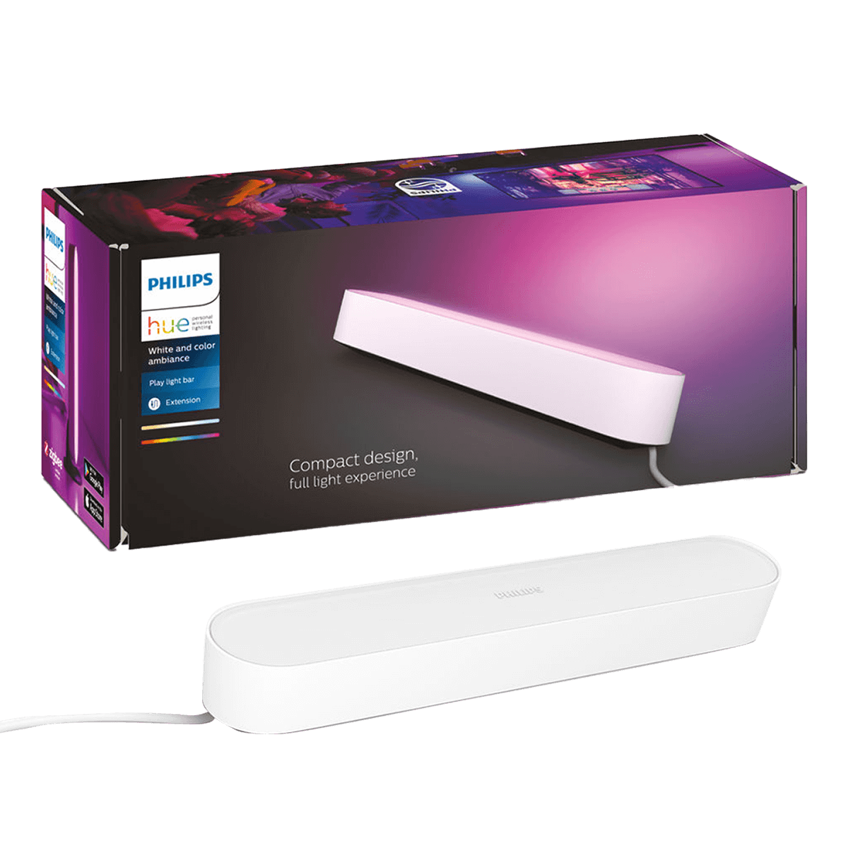 PHILIPS Hue White & Color Ambiance Επέκταση Μπάρας Φωτισμού Play Λευκό
