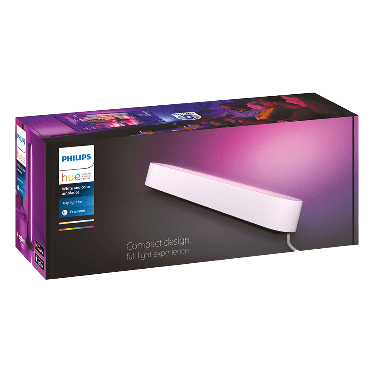 PHILIPS Hue White & Color Ambiance Επέκταση Μπάρας Φωτισμού Play Λευκό - 4