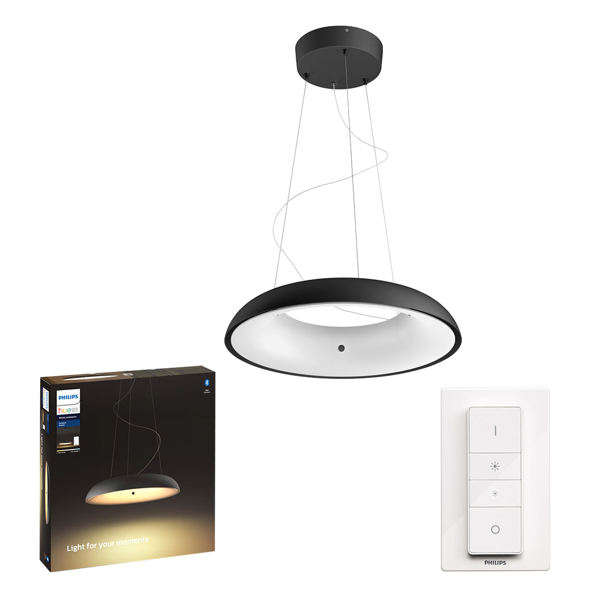 PHILIPS Hue White Ambiance Κρεμαστό Φως Amaze Μαύρο