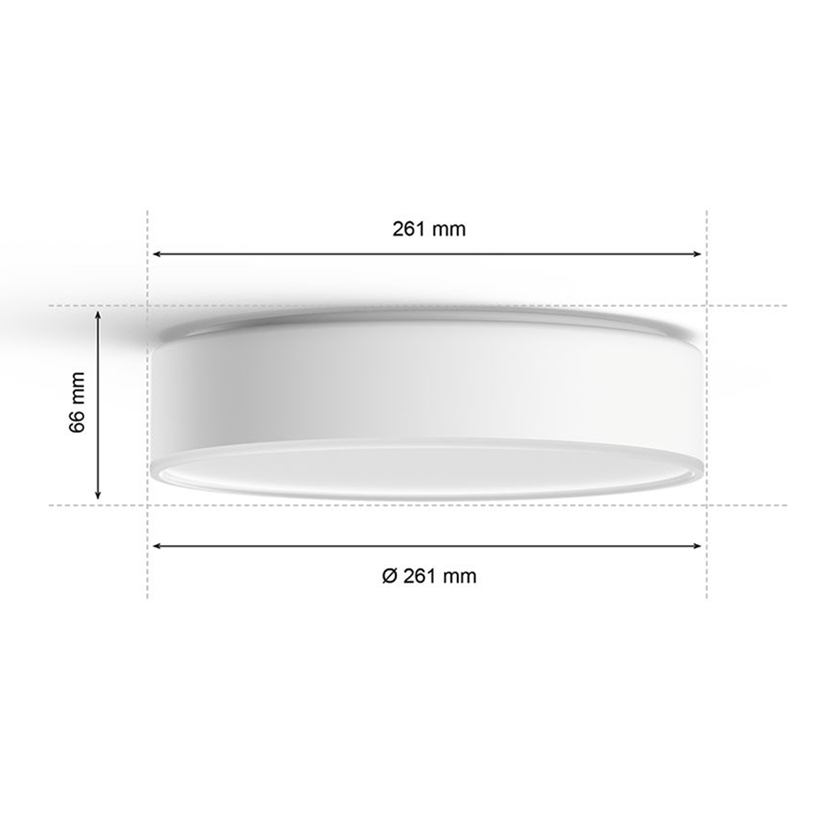 PHILIPS Hue White Ambiance Enrave S Έξυπνο Φωτιστικό Οροφής Λευκό - 2