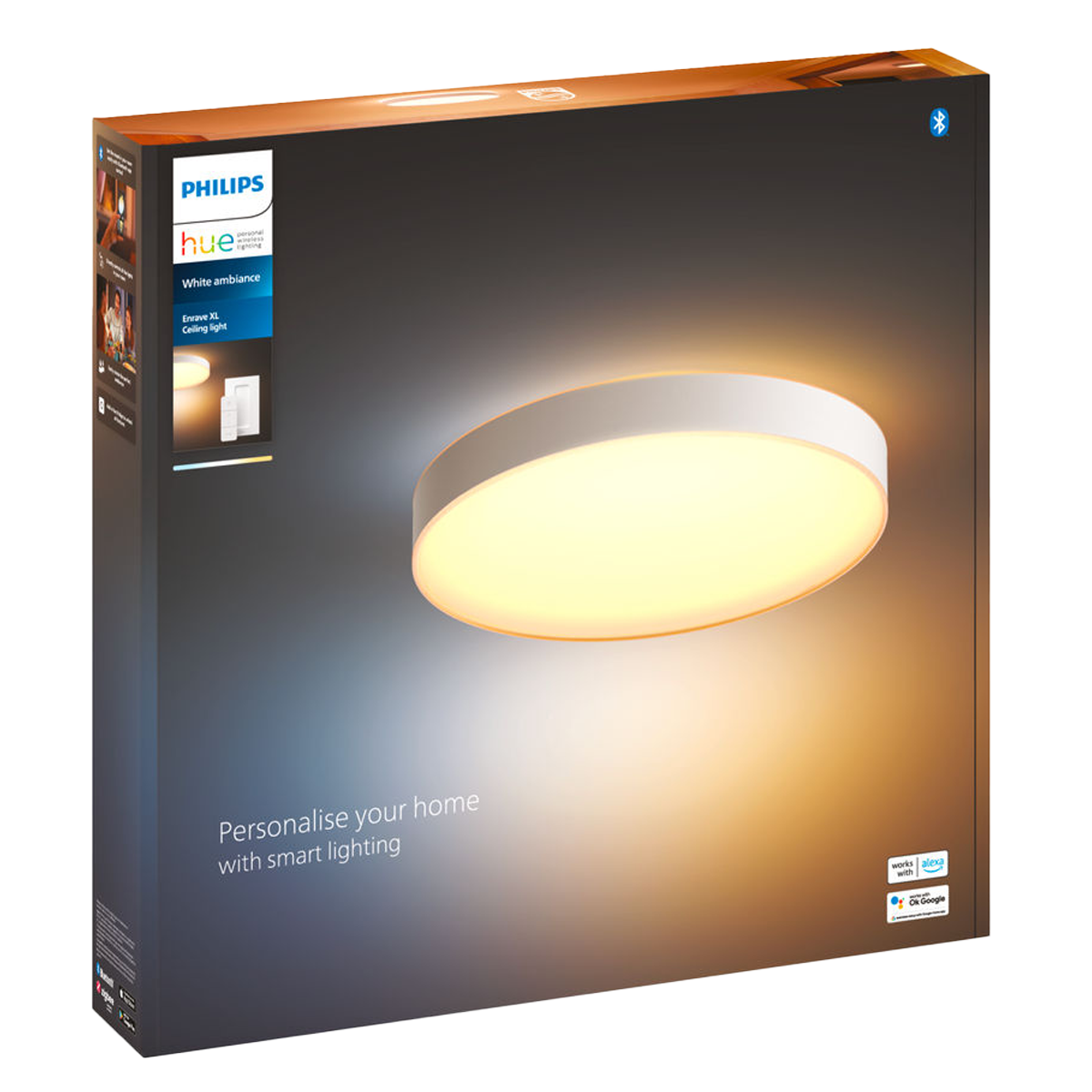 PHILIPS Hue Enrave XL Έξυπνο Φωτιστικό Οροφής Λευκό - 3