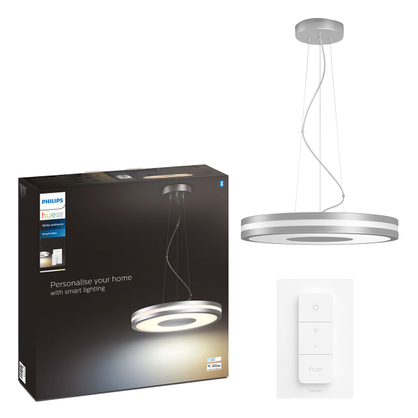 PHILIPS Hue White Ambiance Being Pendant Aluminium Κρεμαστό Φως + Philips Hue Bridge + Διακόπτης Dimmer