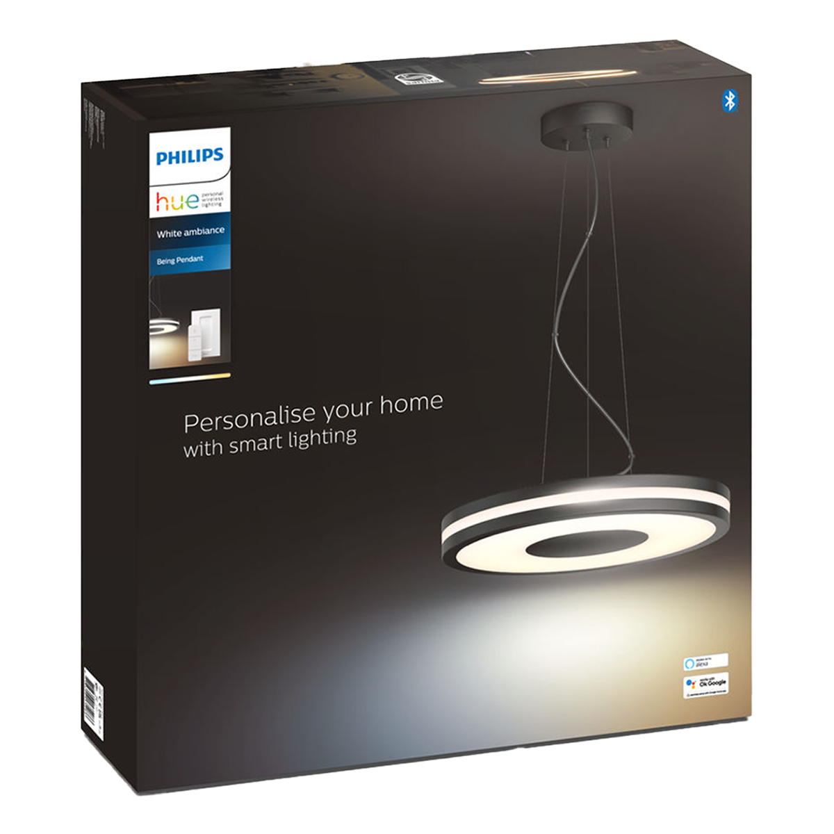 PHILIPS Hue White Ambiance Κρεμαστό Φως Pendant + Philips Hue Bridge + Διακόπτης Dimmer - 3