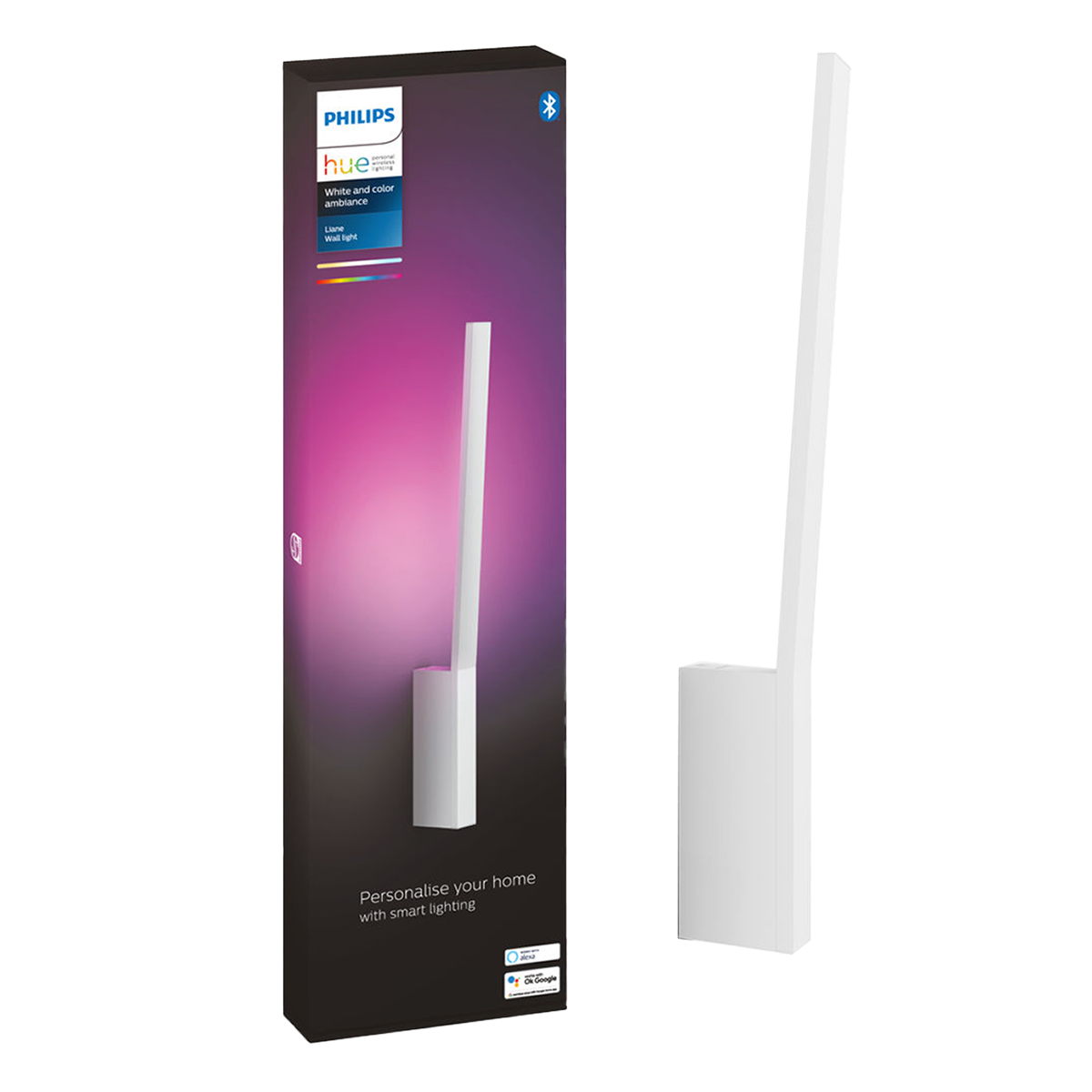 PHILIPS Hue White & Color Ambiance Liane Επιτοίχιο Φωτιστικό Λευκό