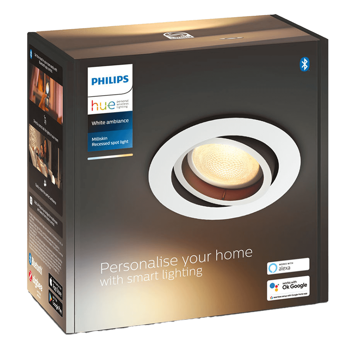 PHILIPS Milliskin Hue recessed R. white Έξυπνο Σποτ 5W Λευκό - 3