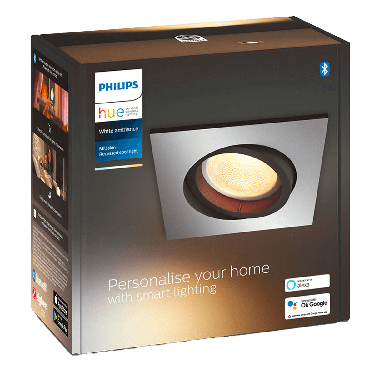 PHILIPS Hue White Ambiance Milliskin Recessed Έξυπνο Σποτ 5W Ασημί - 2