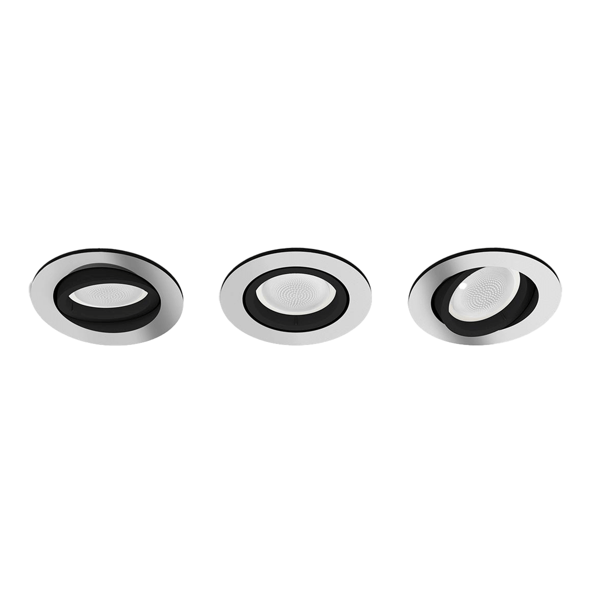 PHILIPS Hue White & Color Ambiance Milliskin Recessed Έξυπνο Σποτ 5.7W (3 Τεμάχια) Ασημί