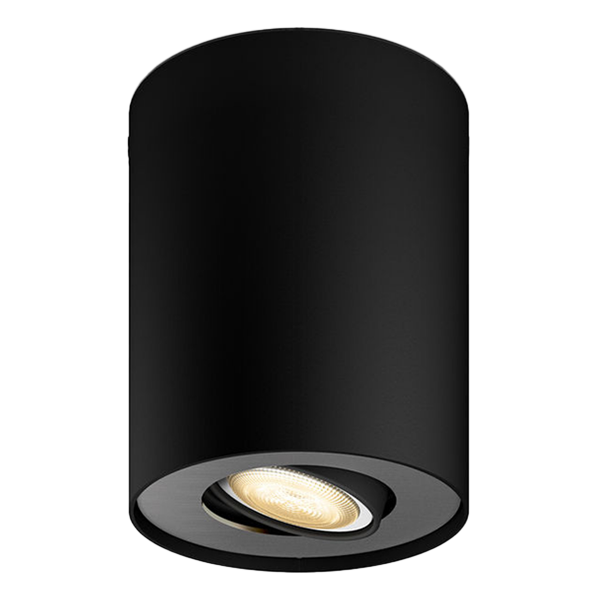 PHILIPS Hue White Ambiance Pillar Μονό Σποτ 5W Μαύρο