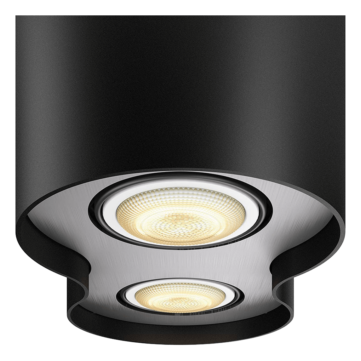 PHILIPS Hue White Ambiance Pillar Διπλό Σποτ + Διακόπτης Dimmer 2x5W Μαύρο - 2