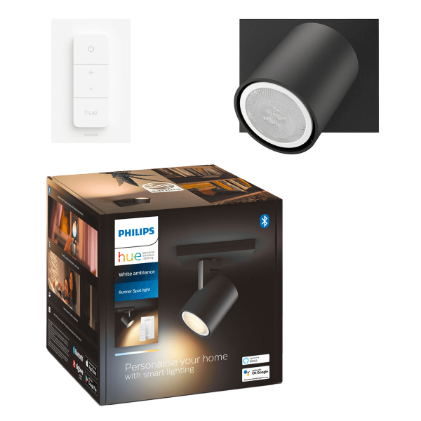 PHILIPS Hue White Ambiance Runner Μονό Σποτ + Διακόπτης Dimmer