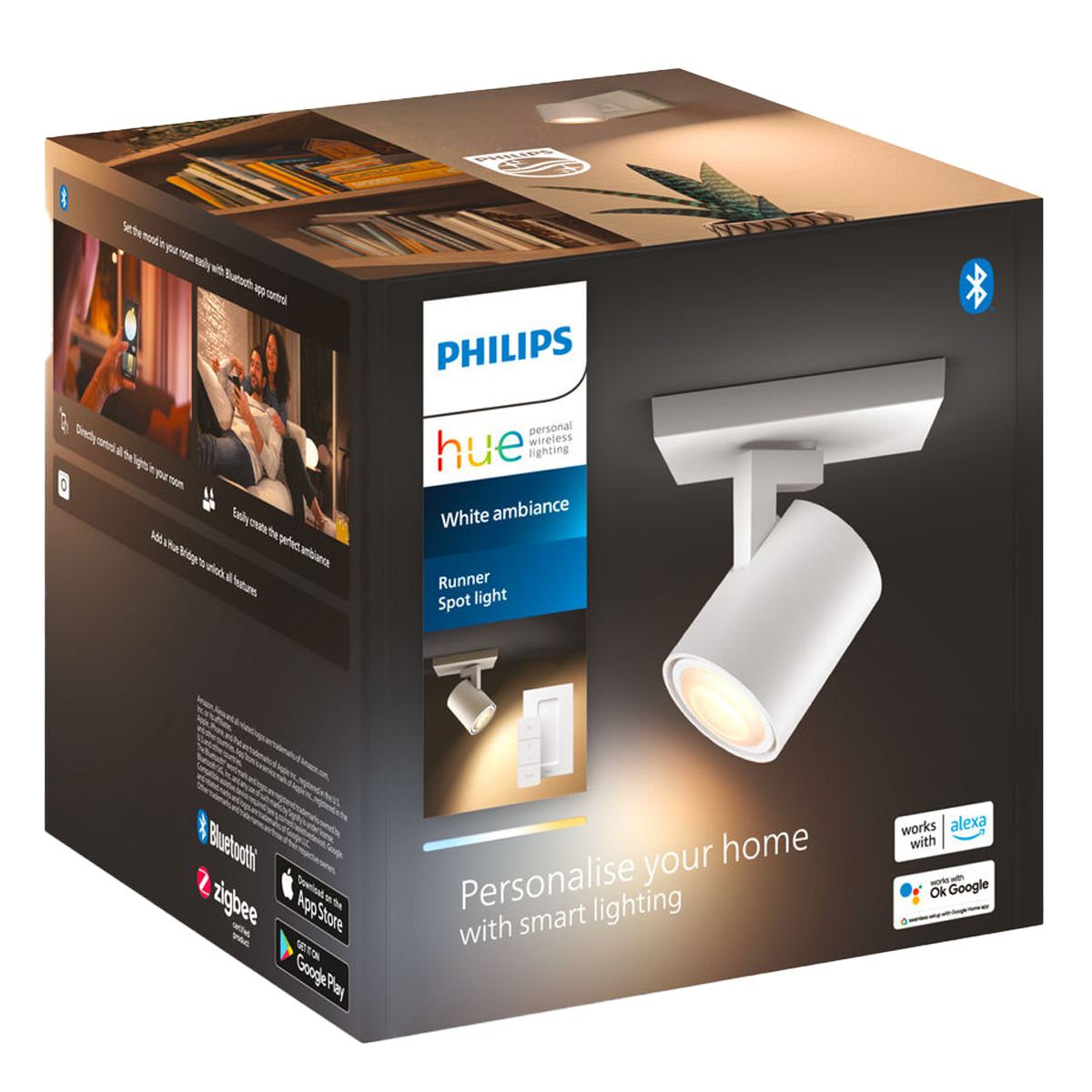 PHILIPS Hue White Ambiance Runner Μονό Σποτ Λευκό - 3