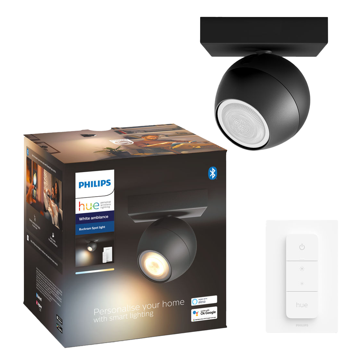 PHILIPS Hue White Ambiance Buckram Single Spot 5W Μαύρο - 2