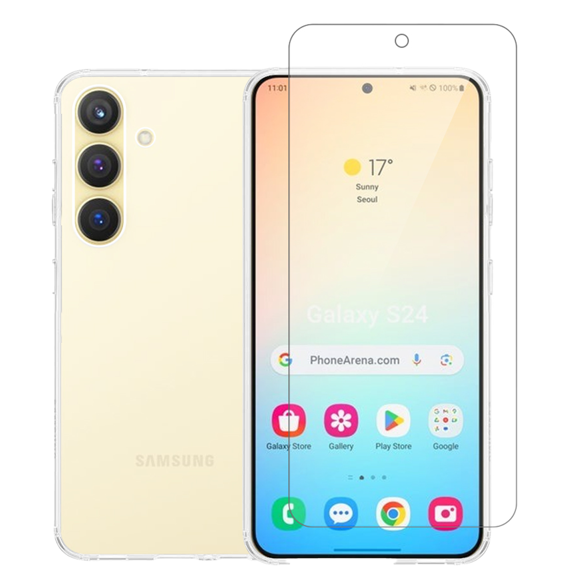 Διάφανη Θήκη + Γυαλί Προστασίας Οθόνης COSY για SAMSUNG Galaxy S24+