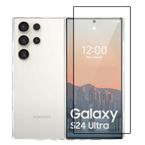 Διάφανη Θήκη + Γυαλί Προστασίας Οθόνης με Πλαίσιο COSY για SAMSUNG Galaxy S24 Ultra