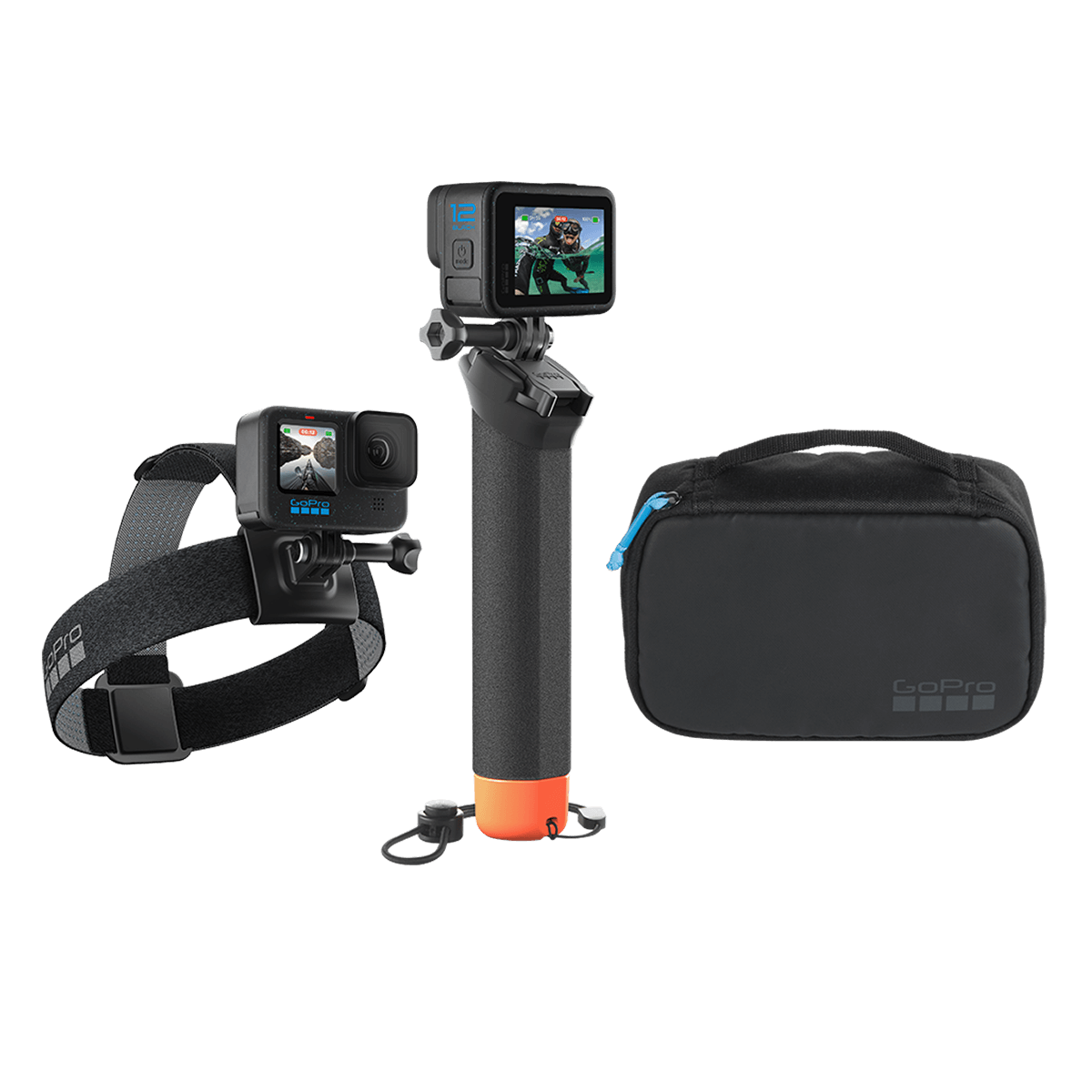 Βάση Στερέωσης Κεφαλιού + Λαβή Floating Handing Grip Handler + Θήκη Compact για Action Camera GoPro