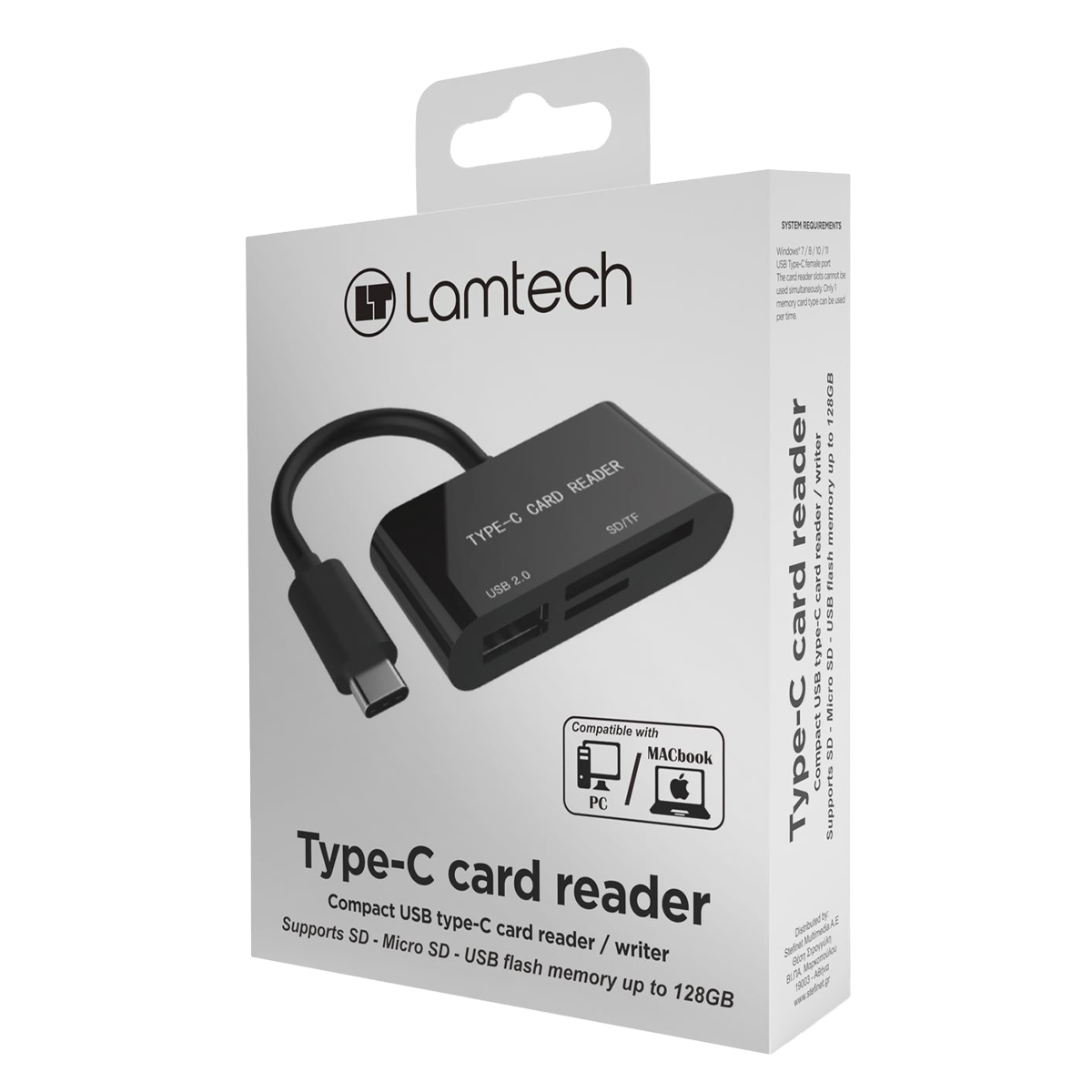 Card Reader LAMTECH USB Type-C Μαύρο - 4