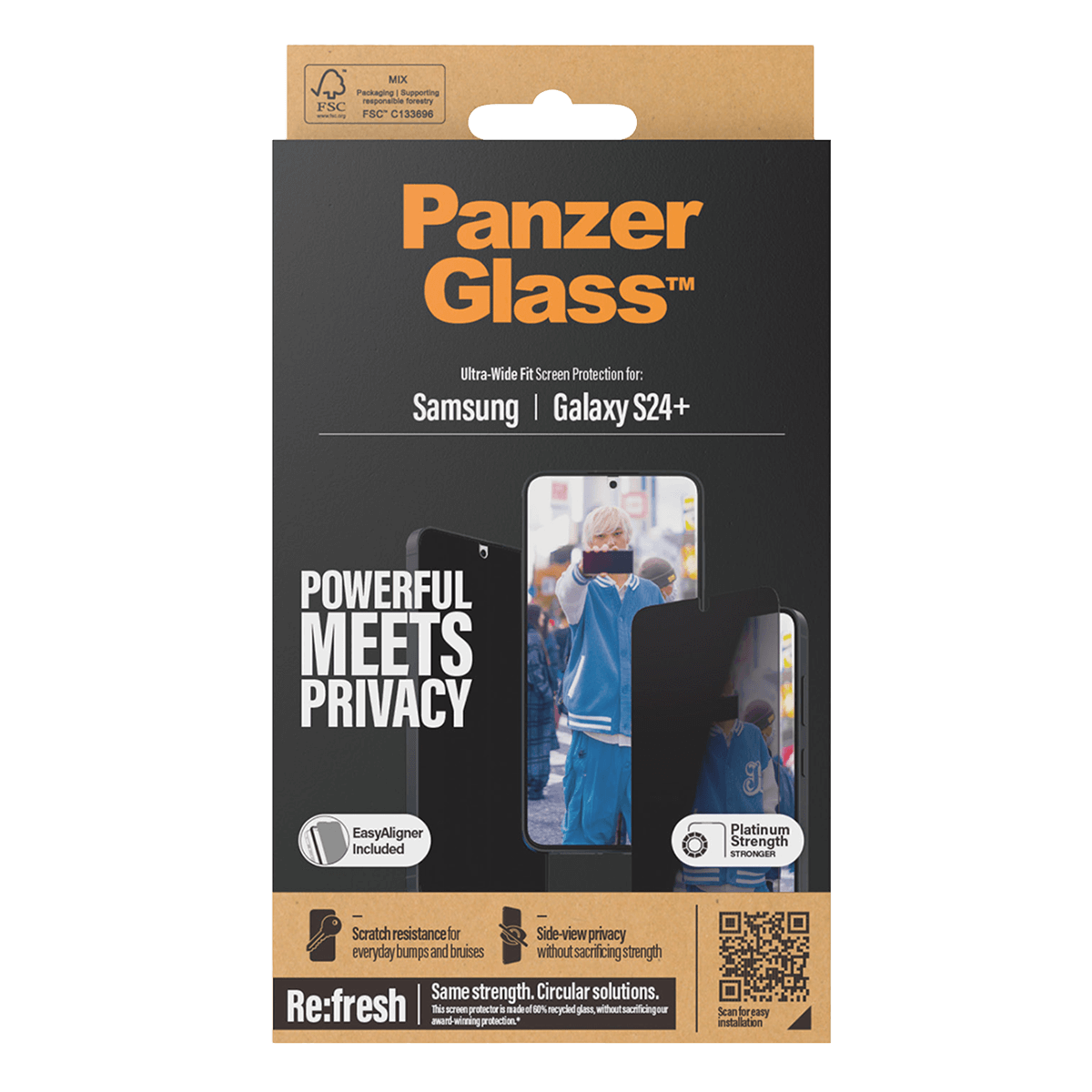 Γυαλί Προστασίας Οθόνης PANZERGLASS Ultra - Wide Fit Privacy για SAMSUNG Galaxy S24+ - 4