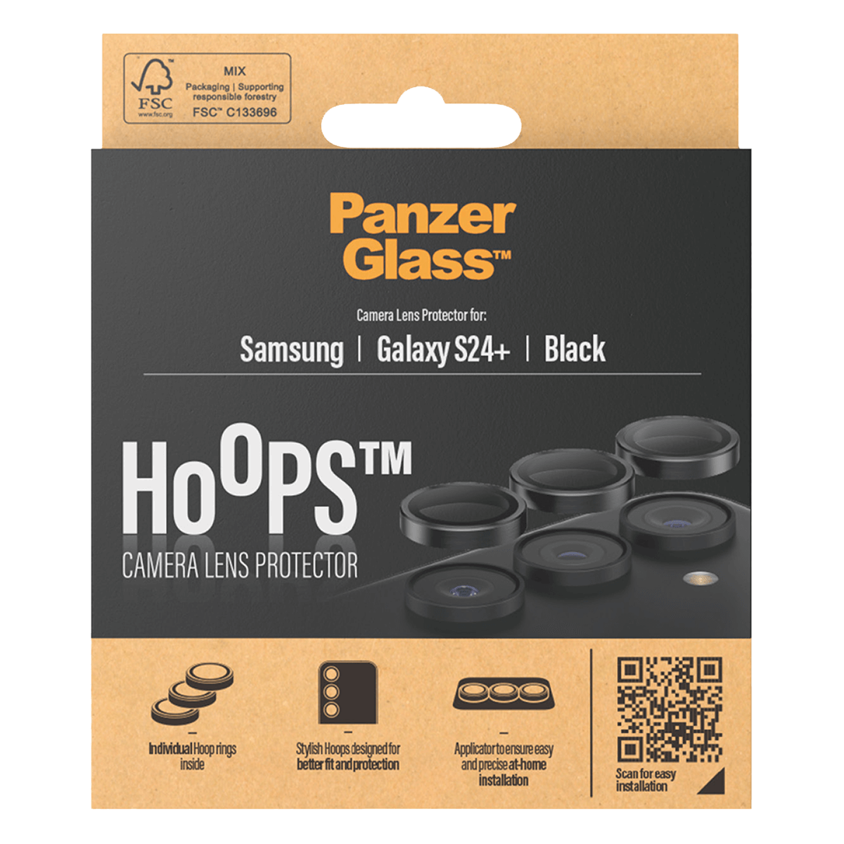 Φακοί Προστασίας Κάμερας με Πλαίσιο PANZERGLASS Hoops για SAMSUNG Galaxy S24/ S24+ - 3