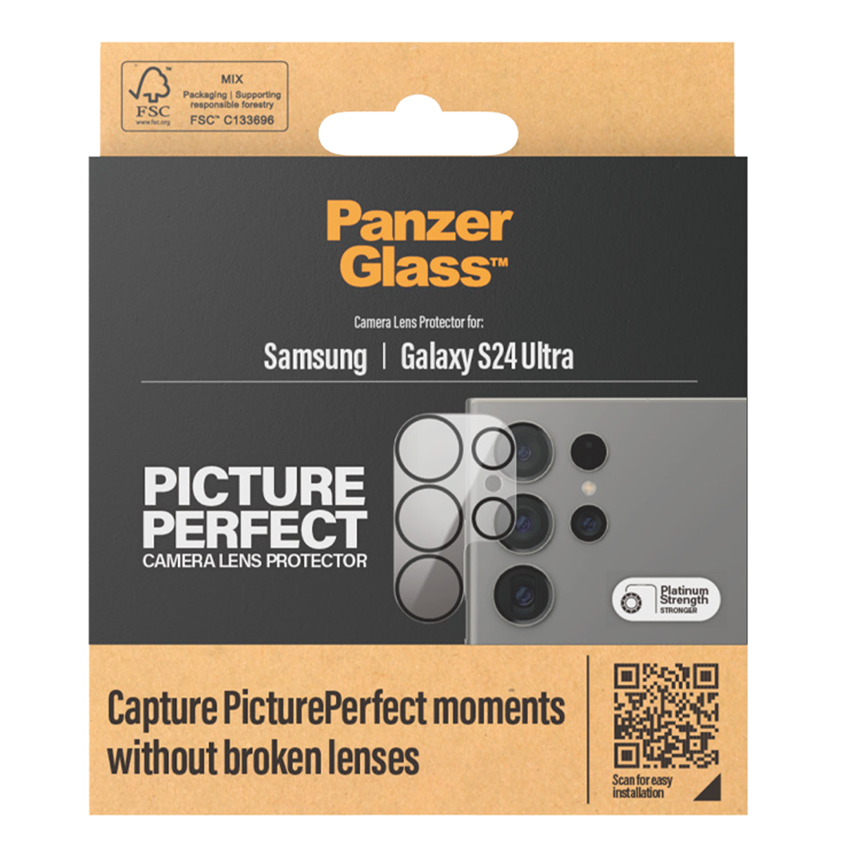 Γυαλί Προστασίας Κάμερας PANZERGLASS Picture Perfect για SAMSUNG Galaxy S24 Ultra - 3