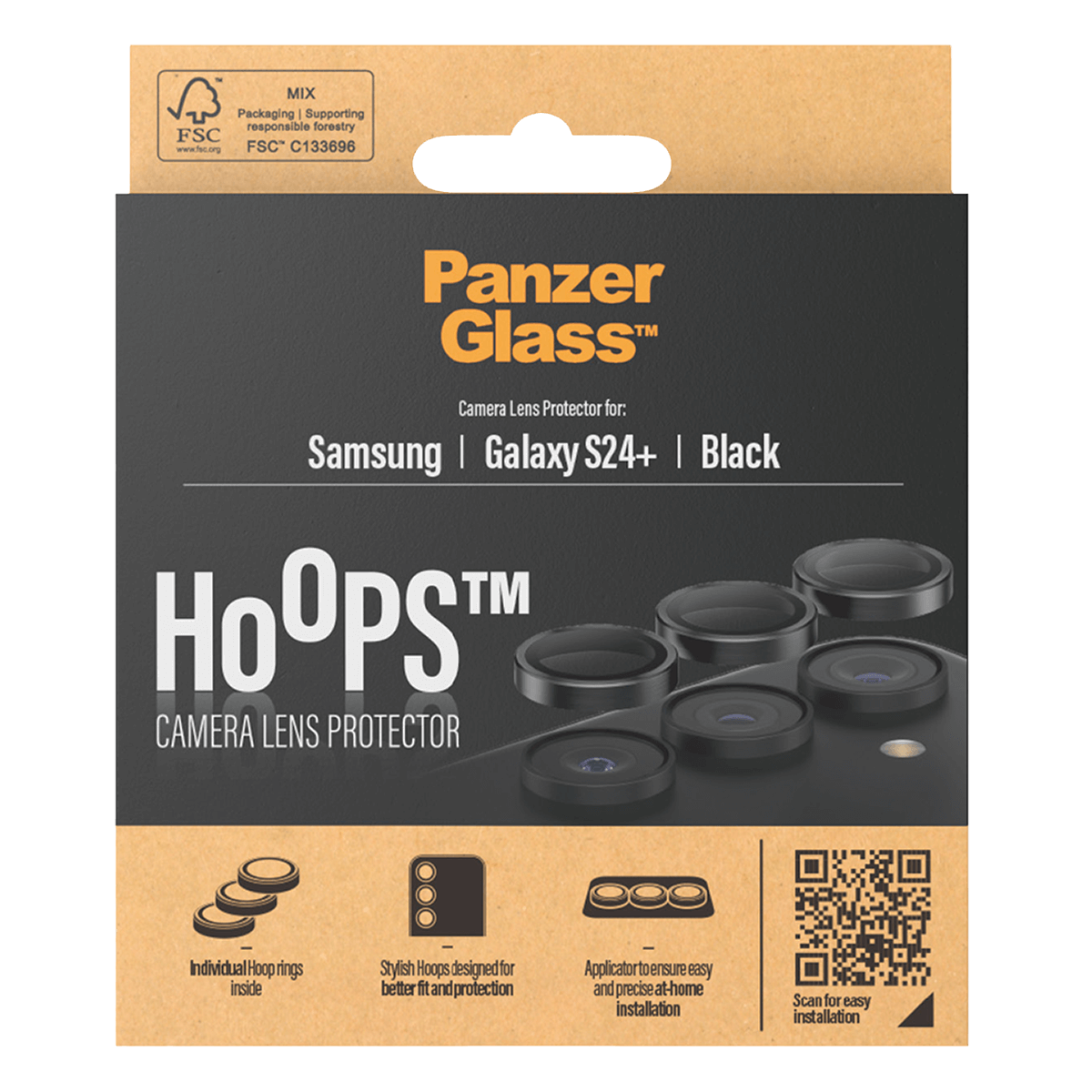 Φακοί Προστασίας Κάμερας με Πλαίσιο PANZERGLASS Hoops για SAMSUNG Galaxy S24+ - 3