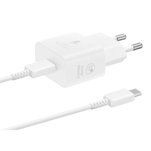 Φορτιστής Ταξιδίου SAMSUNG + Καλώδιο USB Type-C σε USB Type-C 25W