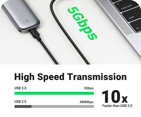  αντάπτορας UGREEN US27 Type-C 3.1 σε USB 3.0 ταχύτητα